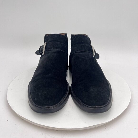 Cesare Paciotti Men Size 6.5 Black Suede Silver Buckle Ankle Casual Shoes - Picture 2 of 16